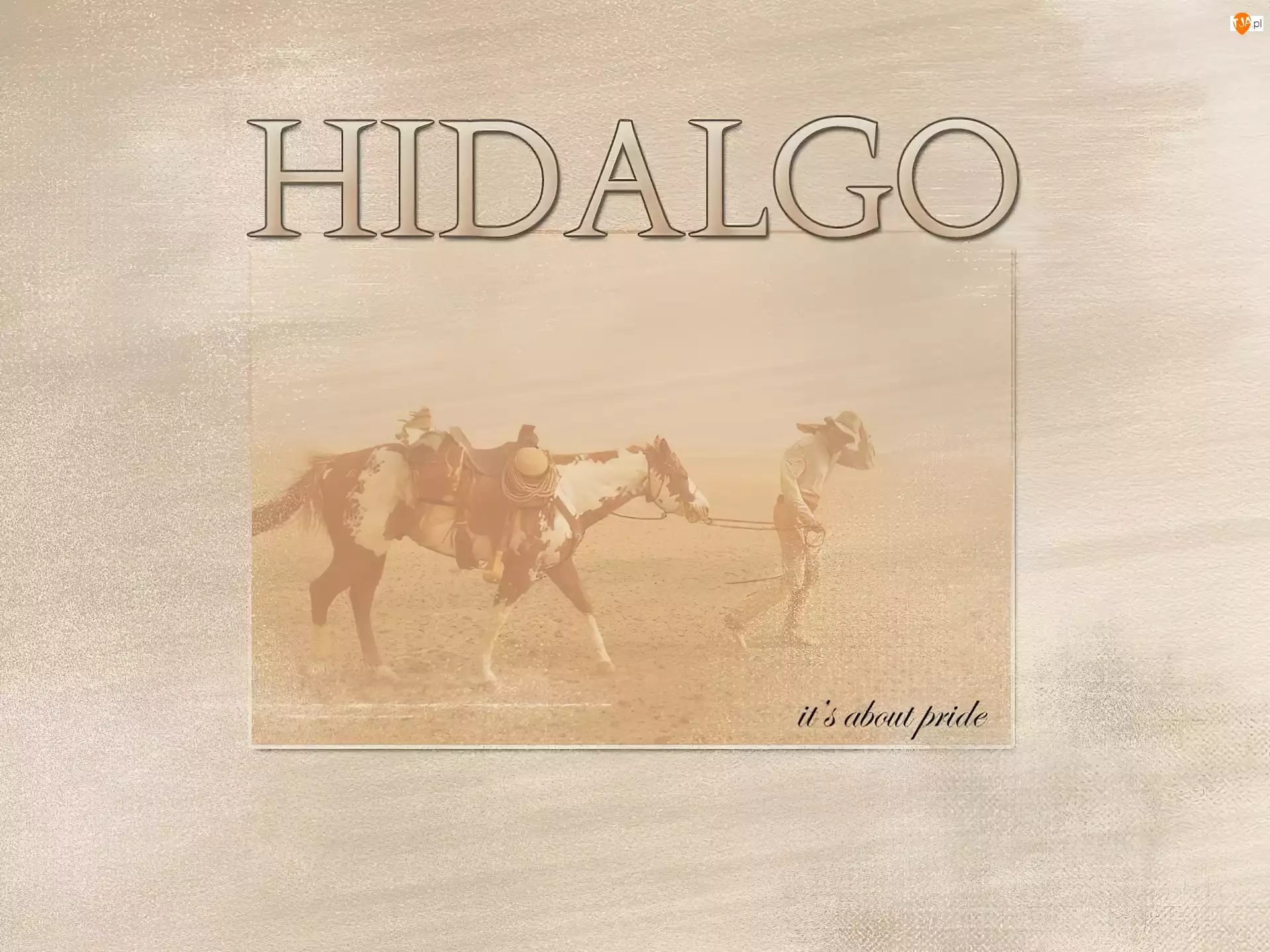 Hidalgo, pustynia, człowiek, koń