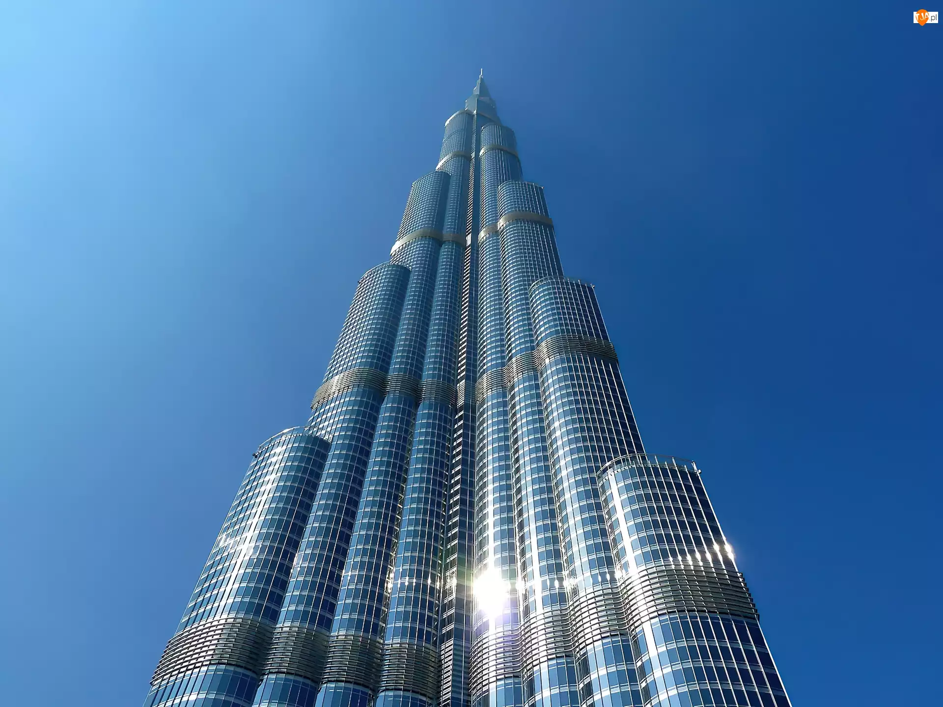 Spojrzenie, Niebo, Burj Khalifa, Dubaj, W