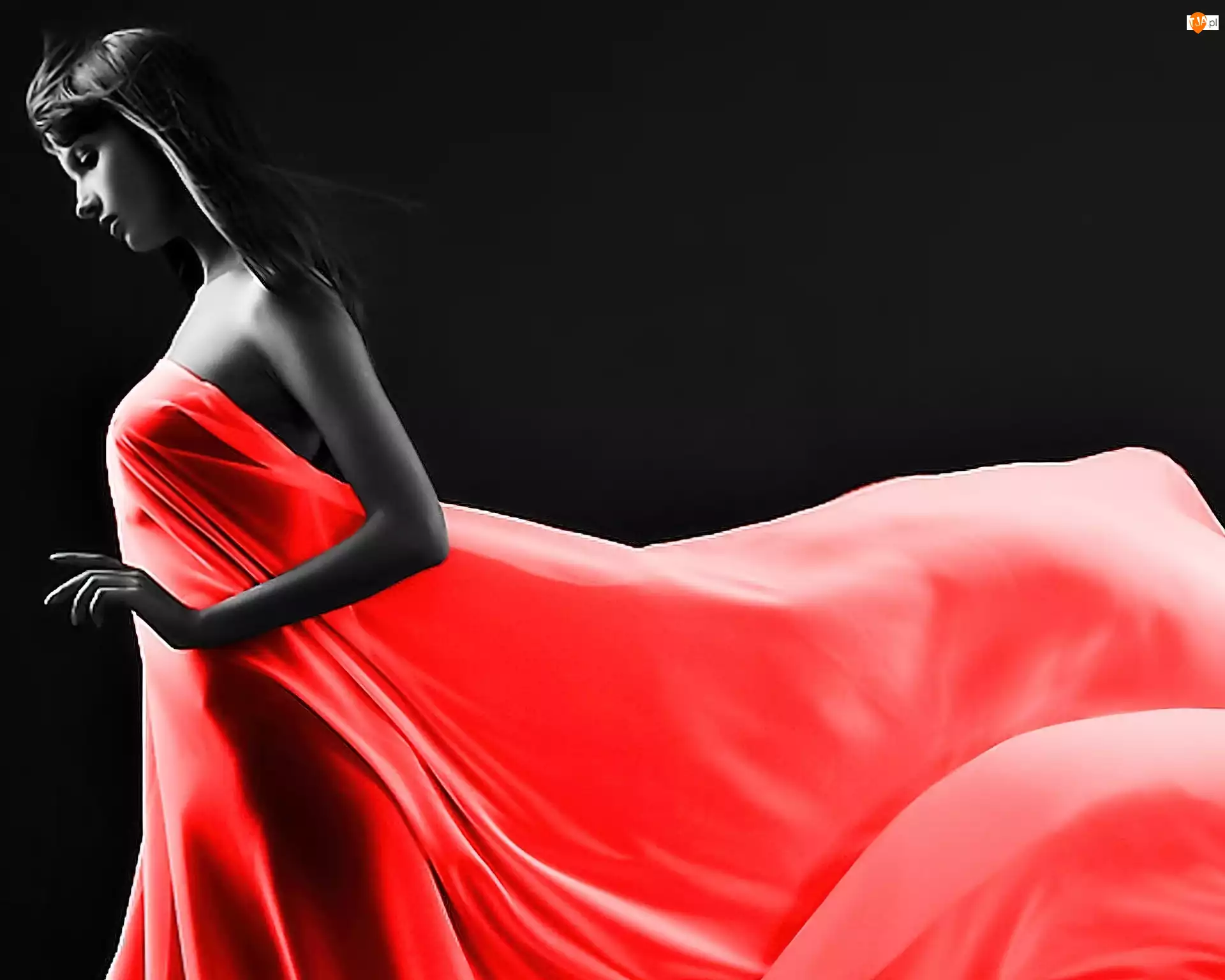 Sukienka, Kobieta, Czerwona