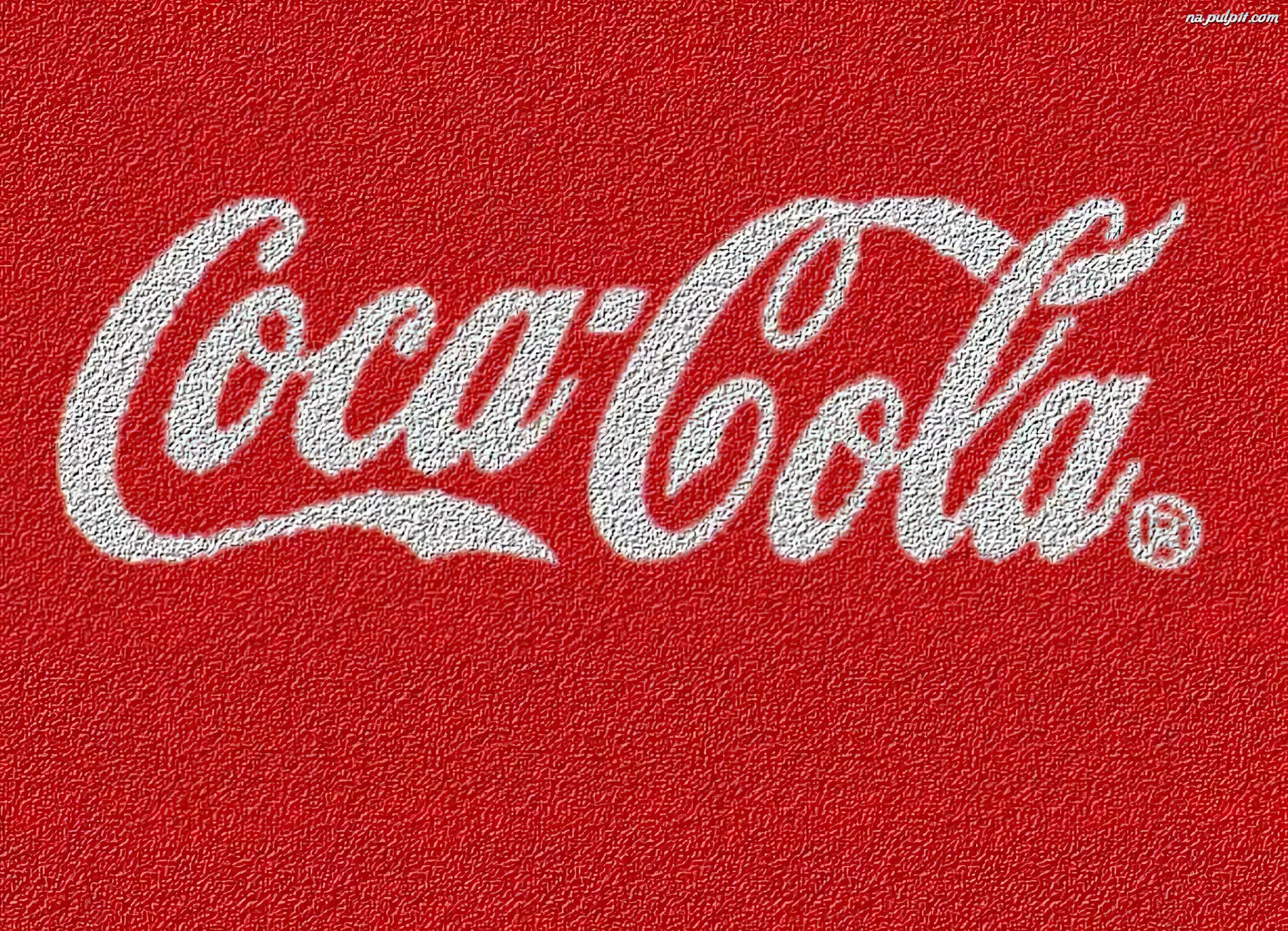 Coca, Coli, Tło, Logo, Czerwone, Napis, Biały