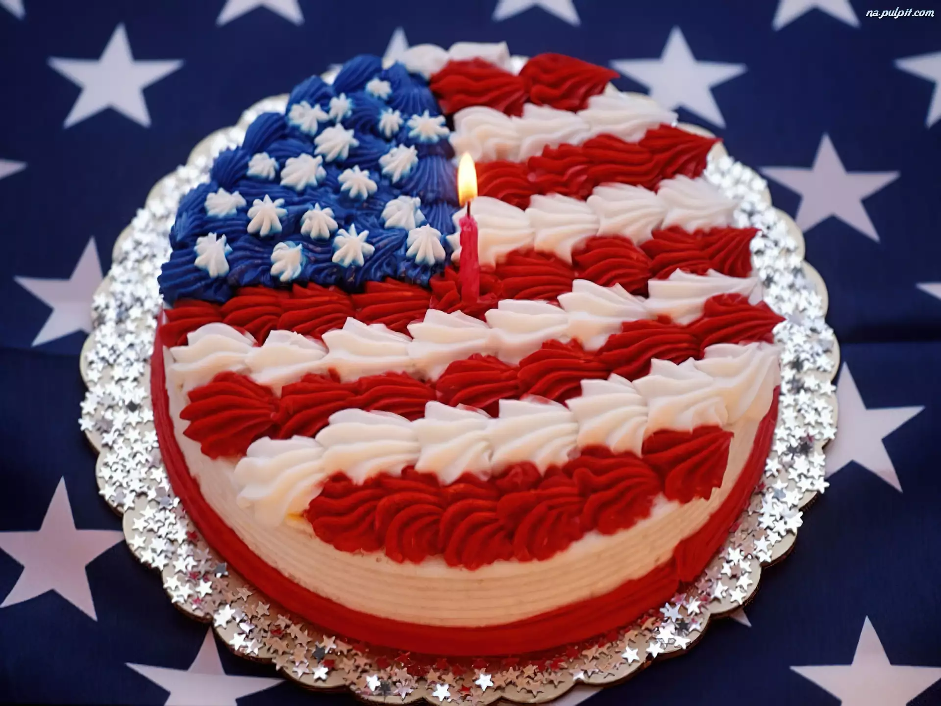Urodzinowy, Amerykański, Tort
