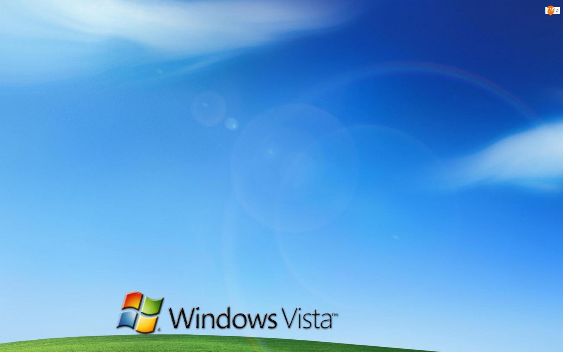 Windows Vista, chmury, microsoft, łąka