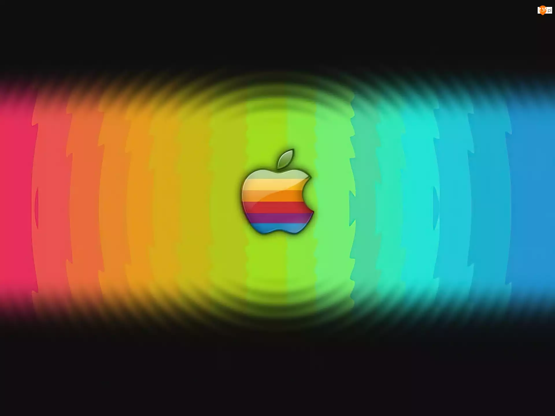 Tęczowe, Apple, Kręgi, Kolorowe, Logo