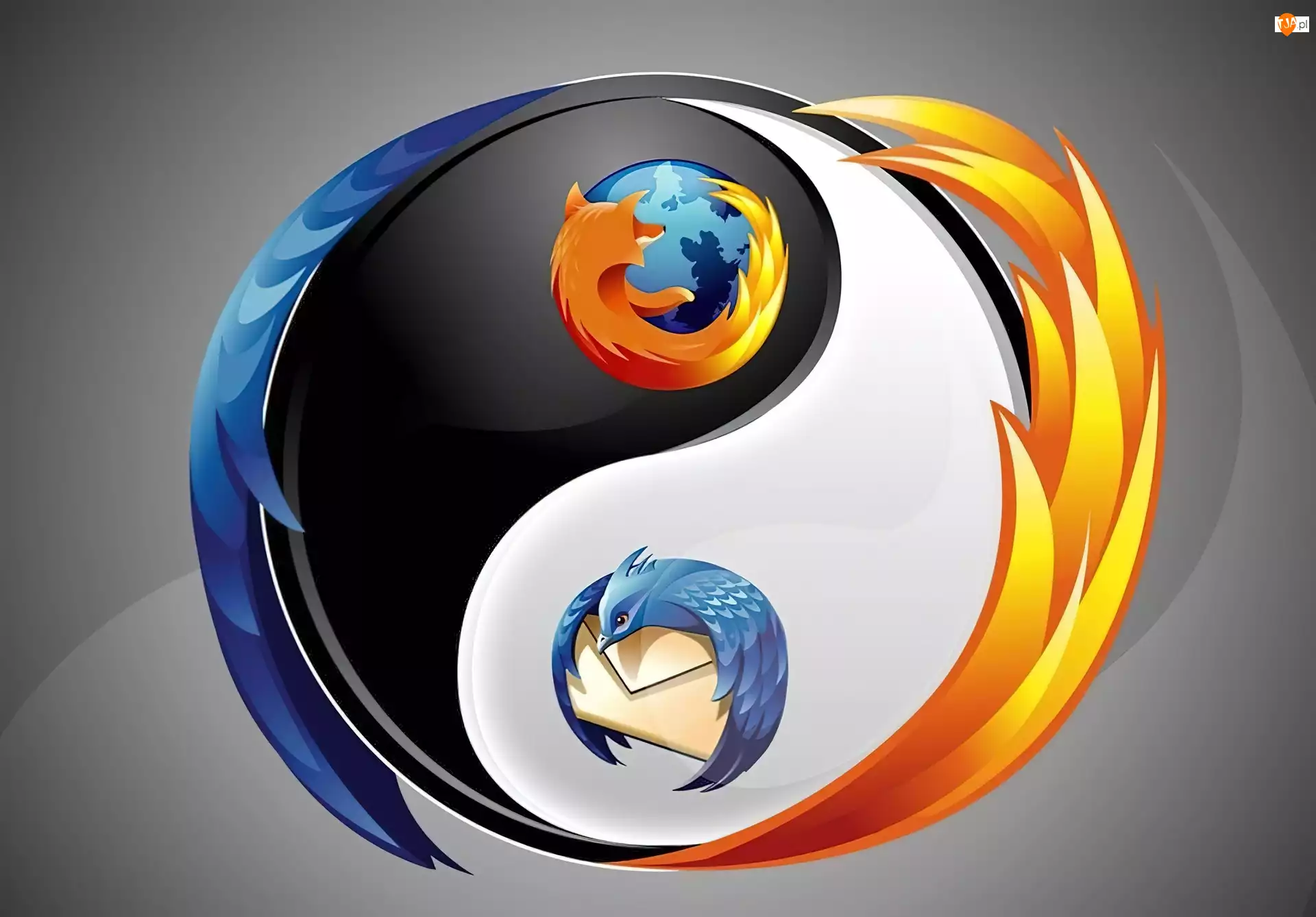 Fuzja, Thunderbird, Logo, Firefox