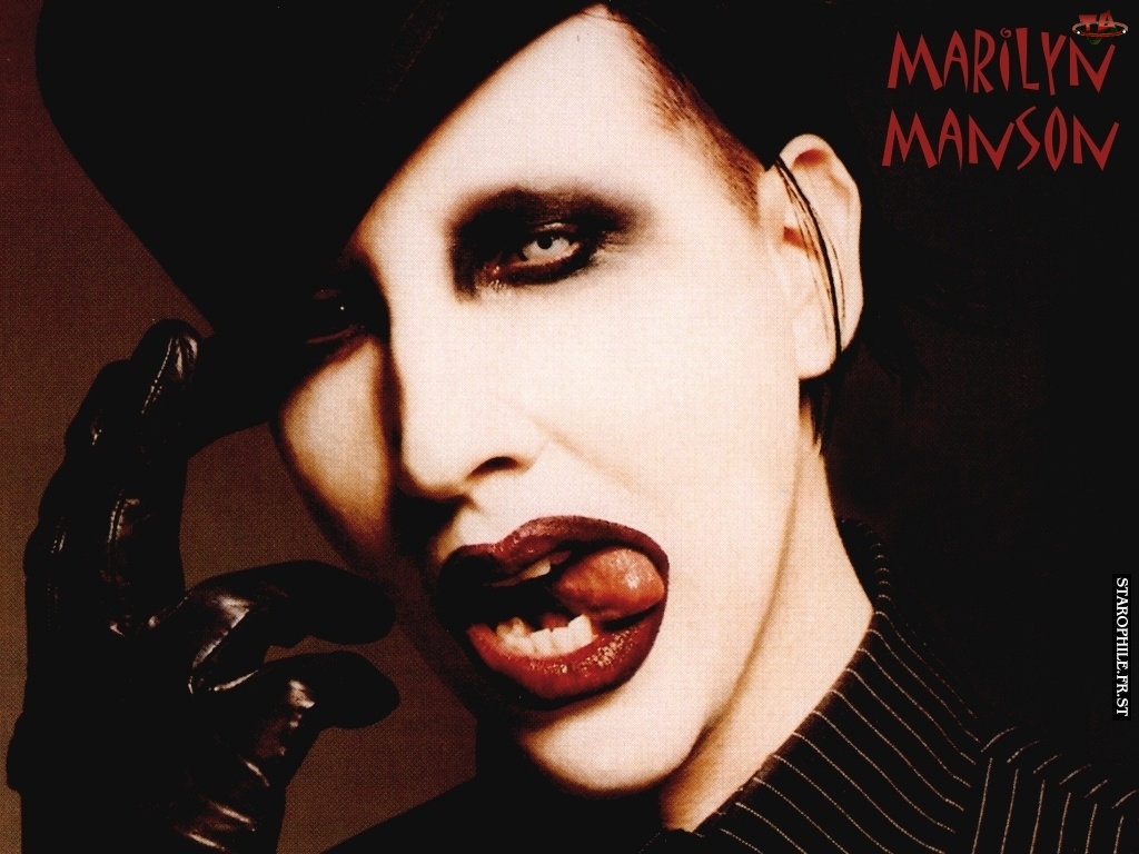 Zęby, Rękawiczka, Język, Marilyn Manson, Czarna