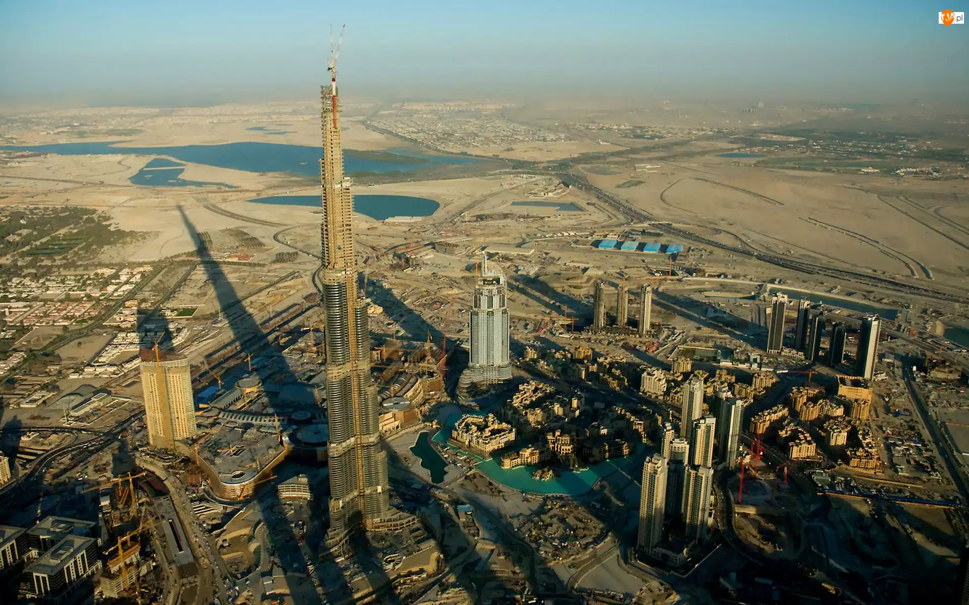 Cienie, Dubaj, Wieża, Burj Khalifa, Dubaju