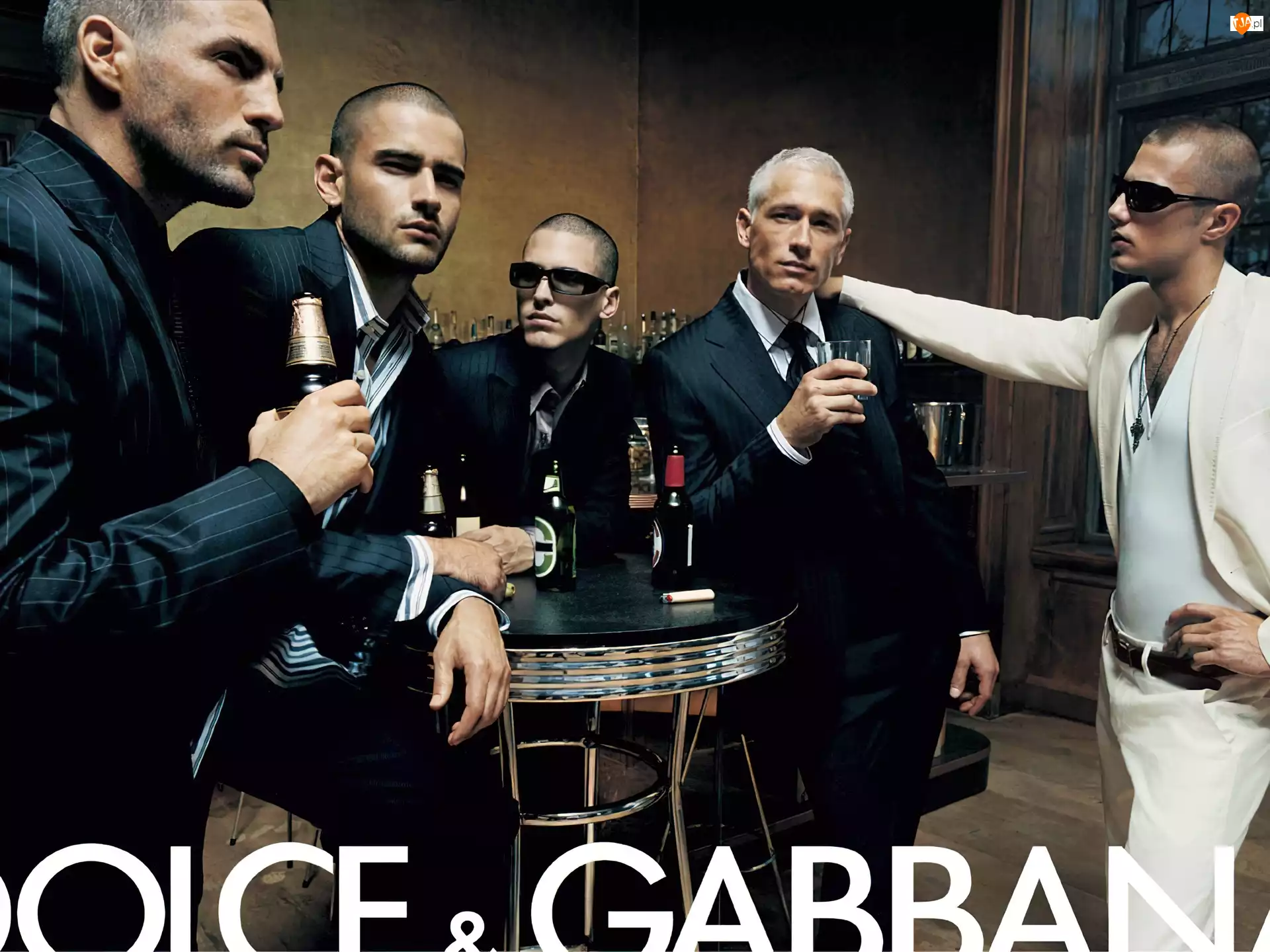 garnitur, butelki, mężczyźni, Dolce And Gabbana, krawat