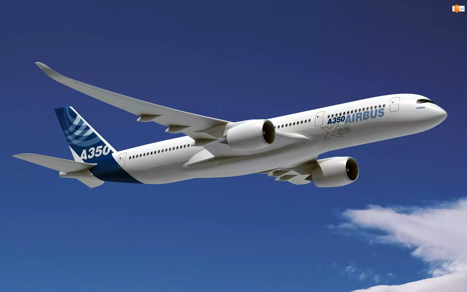 Niebo, Airbus A350, Czyste