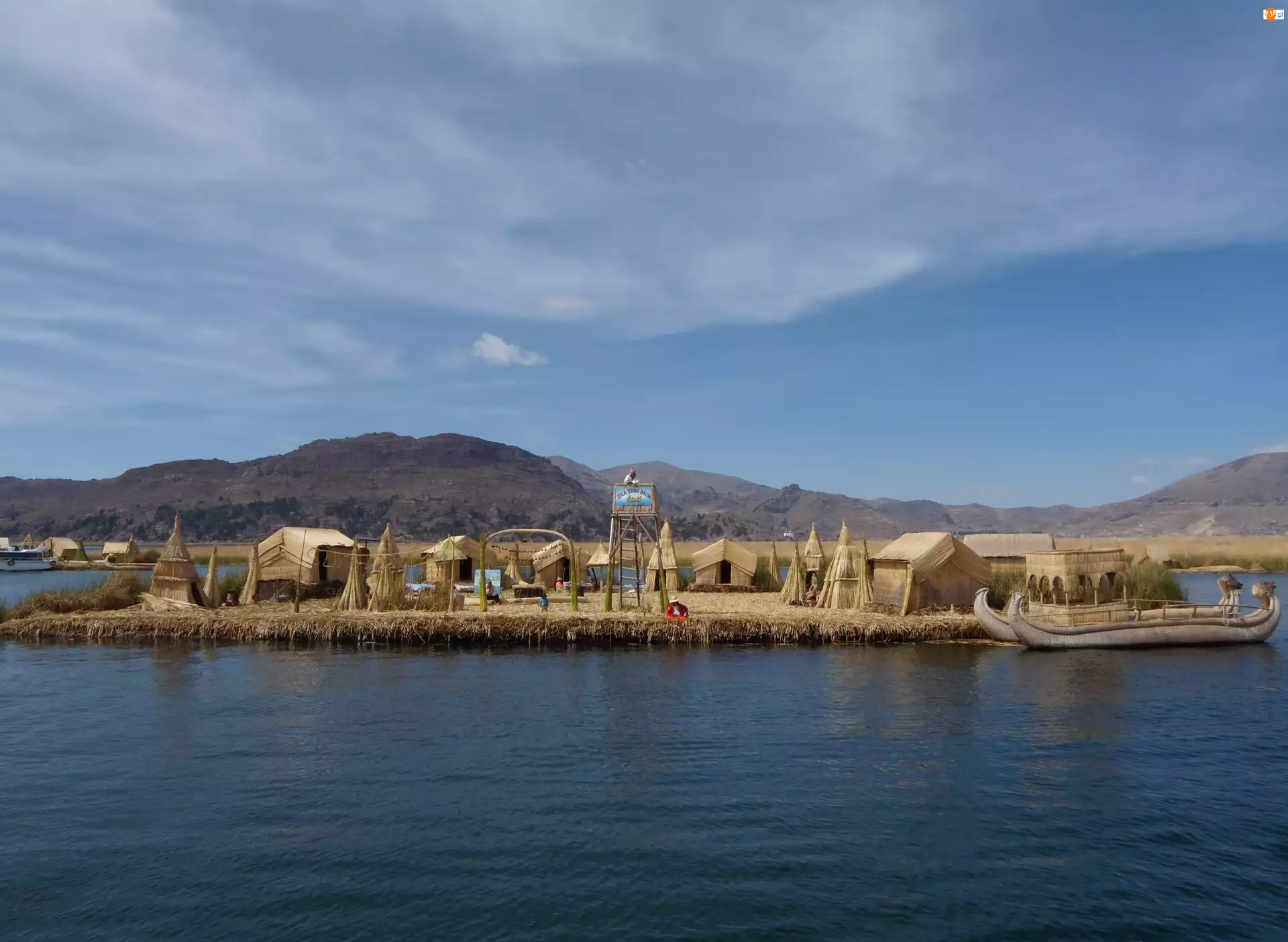 Peru, Wyspy, Jezioro, Uro, Titicaca