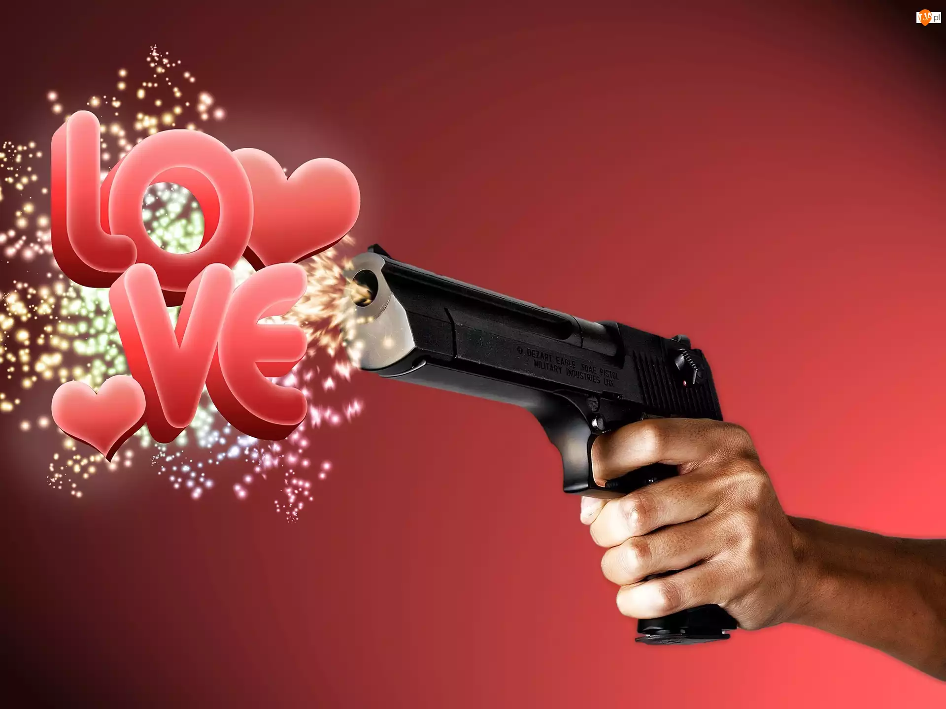 Love, Ręka, Broń, Pistolet