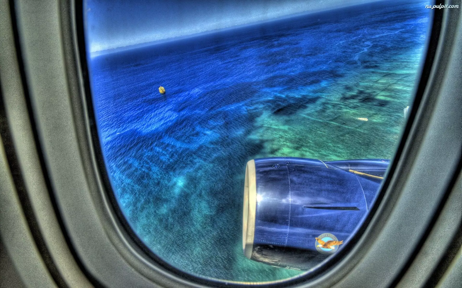 Morze, Okno, Samolot