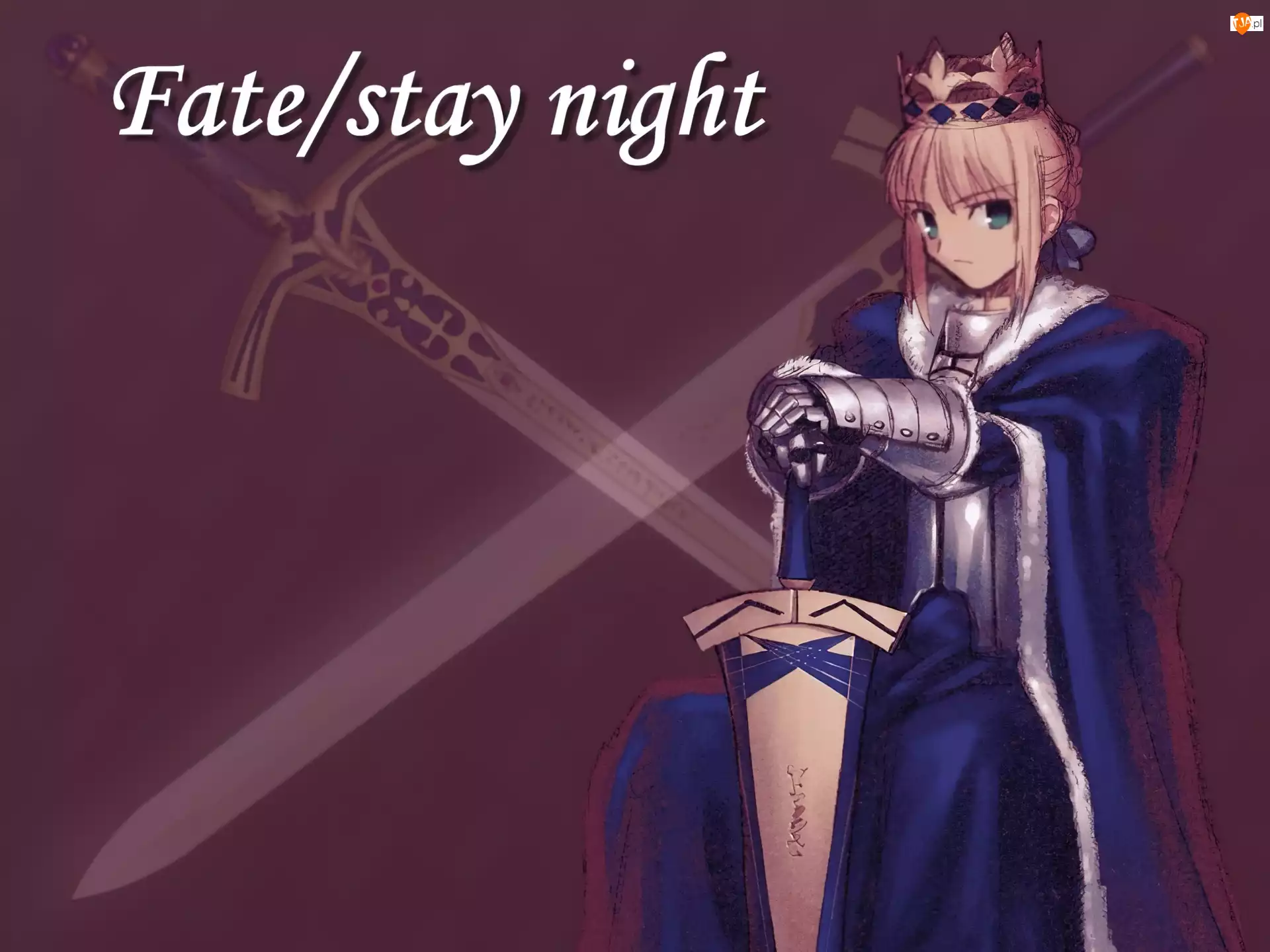 miecz, napis, Fate Stay Night, postać