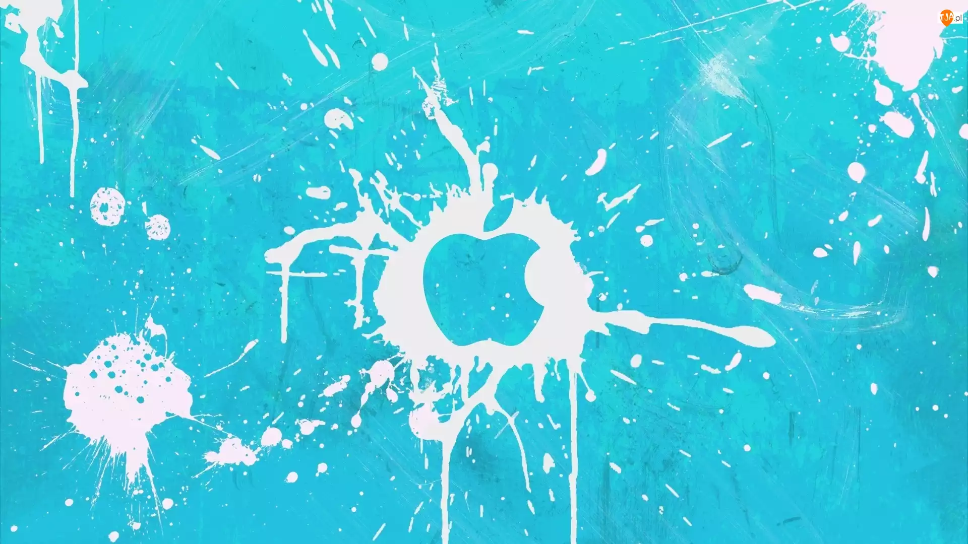 Apple, Niebieskie, Logo