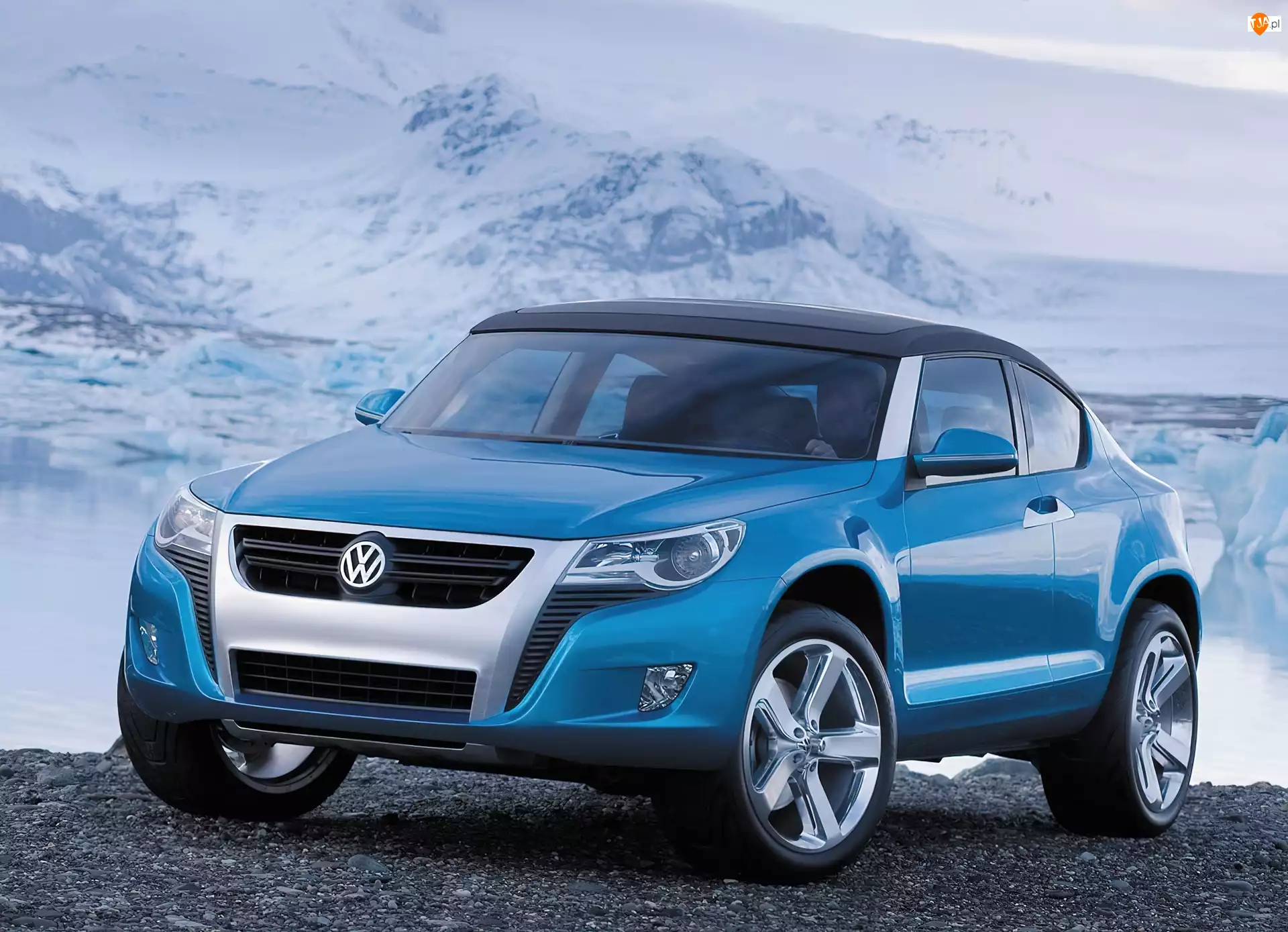 Car, Niebieski, Volkswagen, Concept