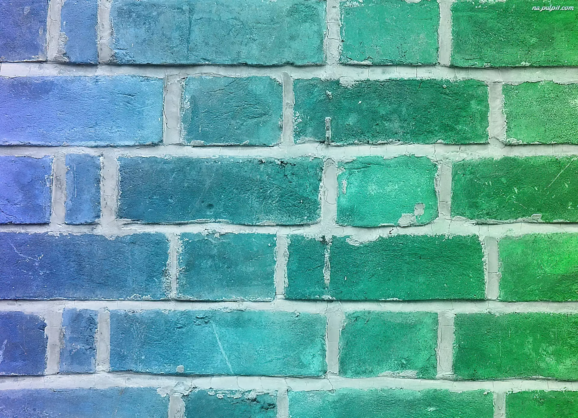 Mur, Zielono, Niebieski