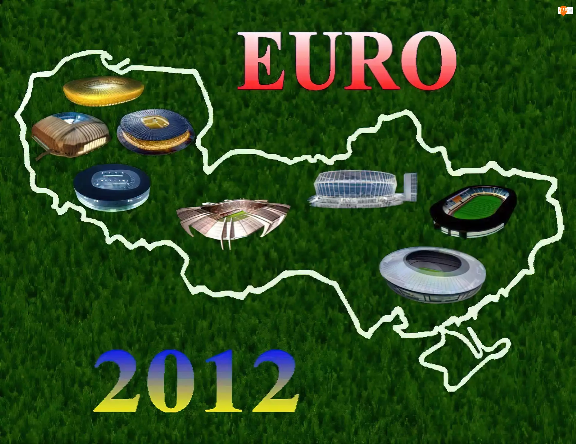 Stadionów, Euro, 2012, Mapa