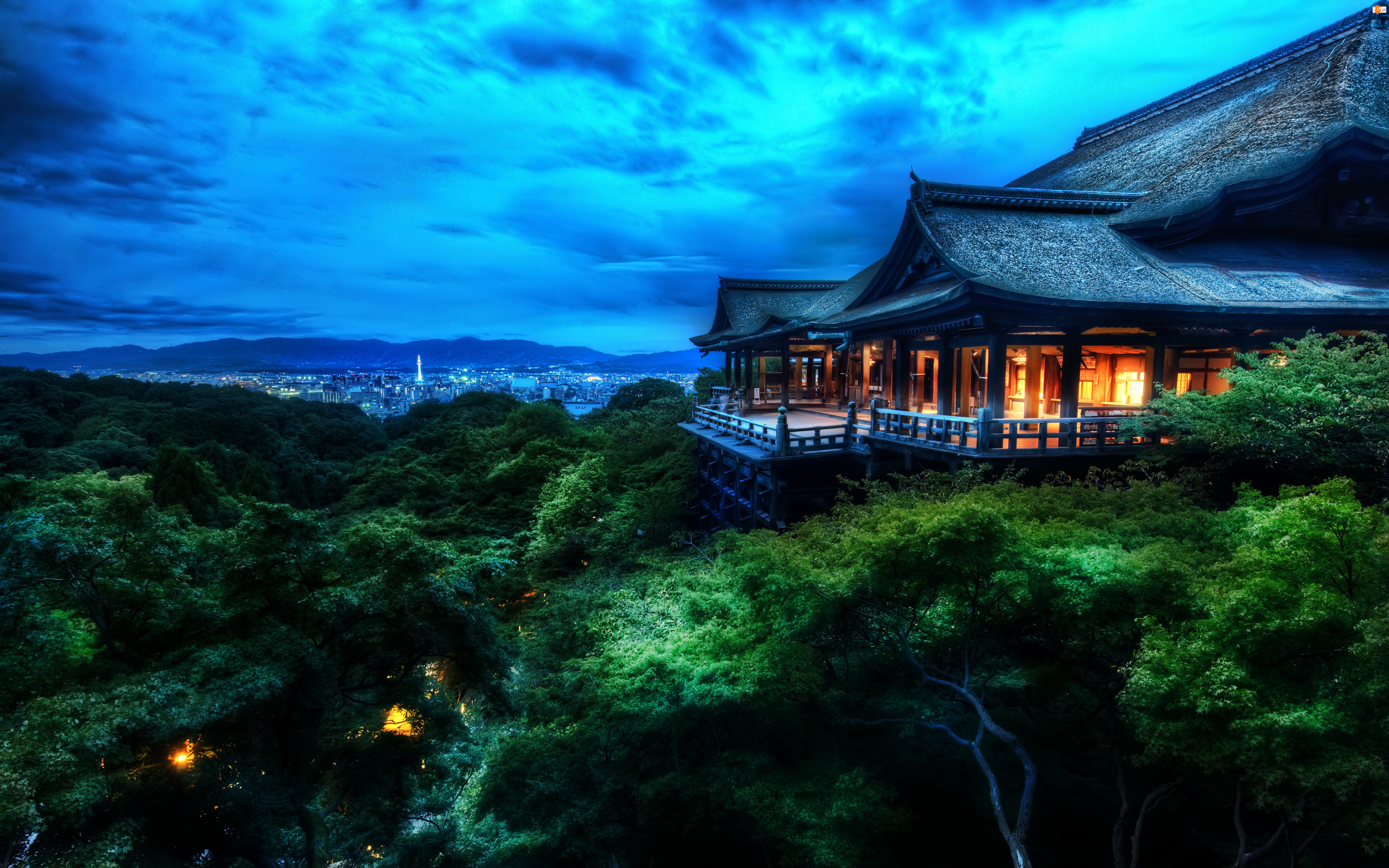 Japonia, Wzgórze, Świątynia, Kyoto