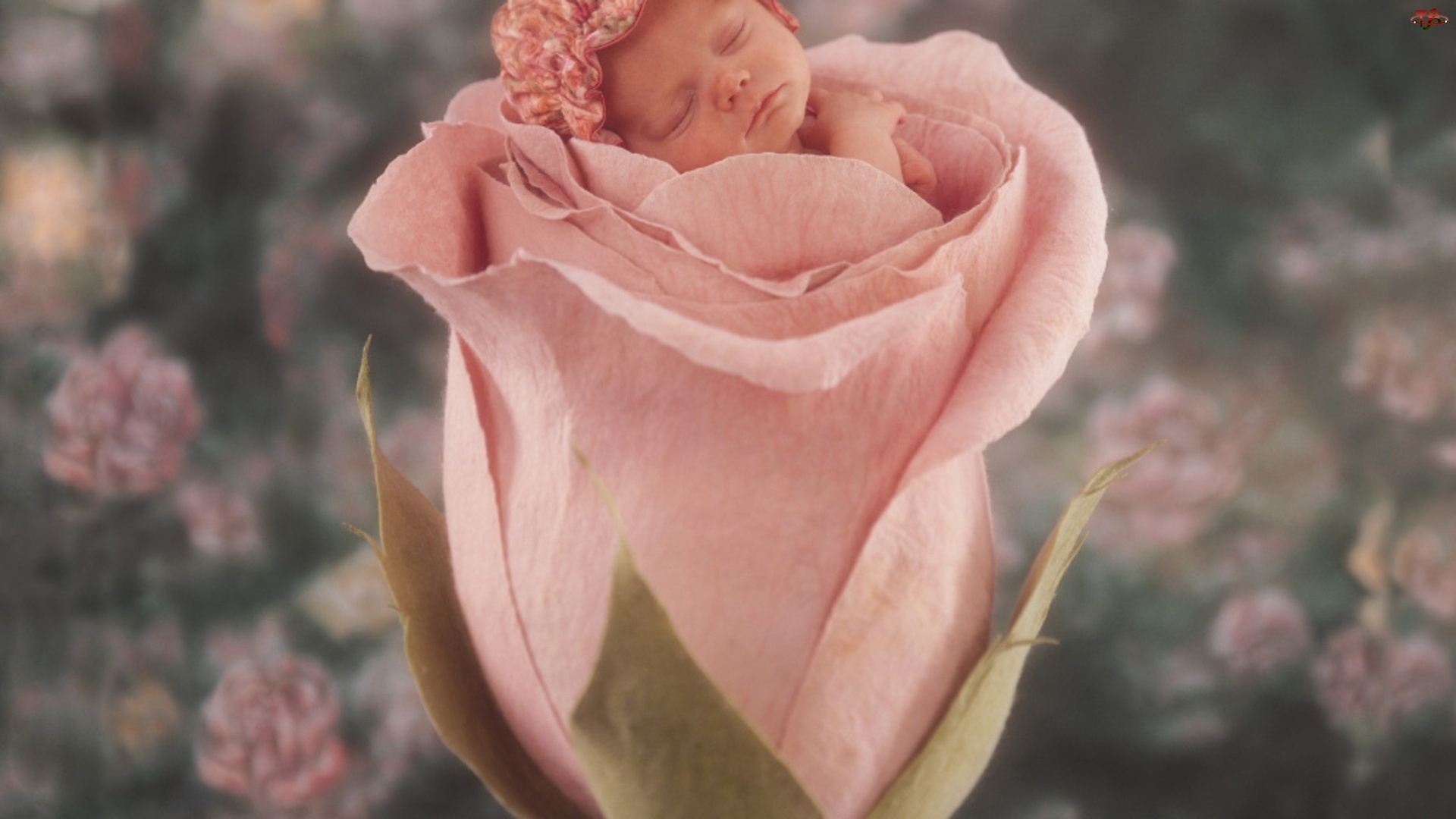 Dziecko, Kwiat, Róży
