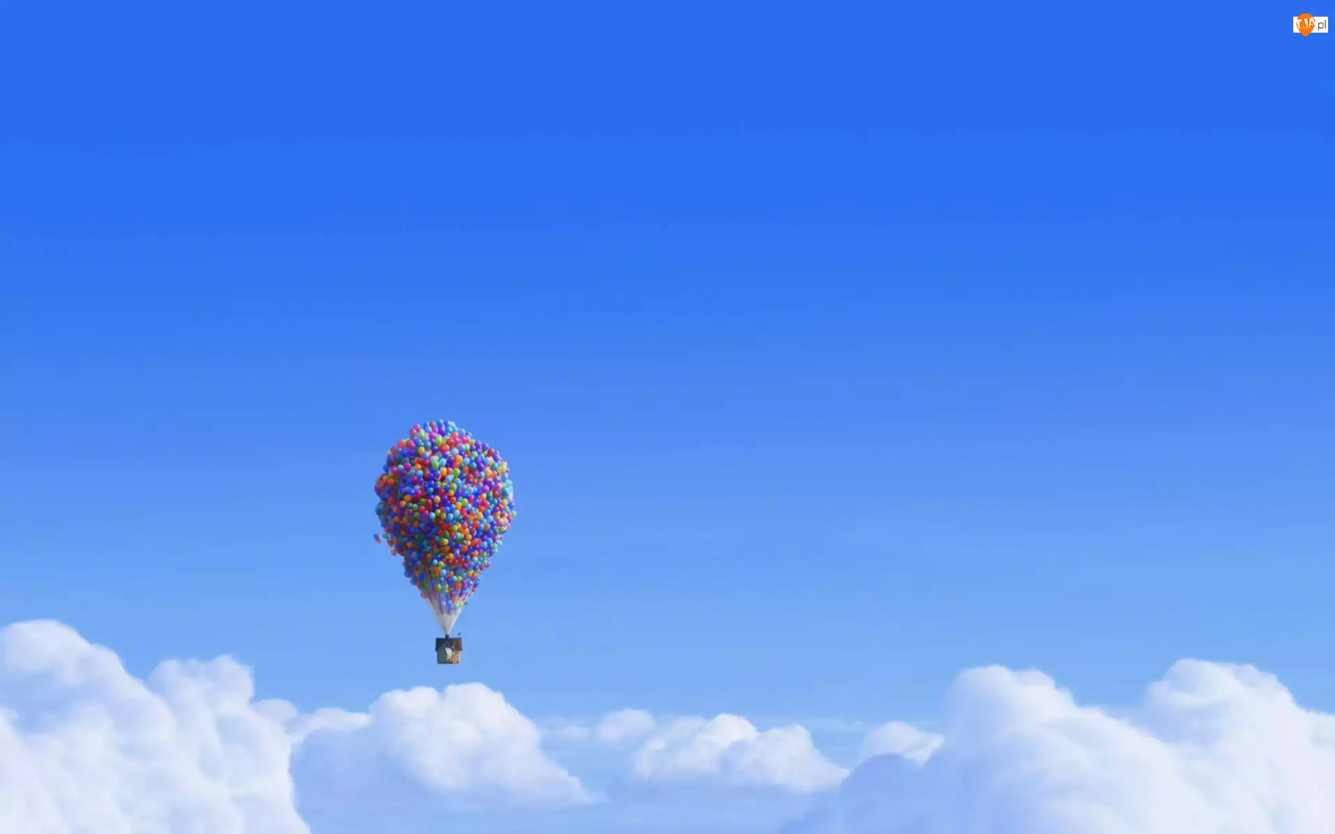 Odlot, Film animowanz, Balony, Chmury, Up, Niebo