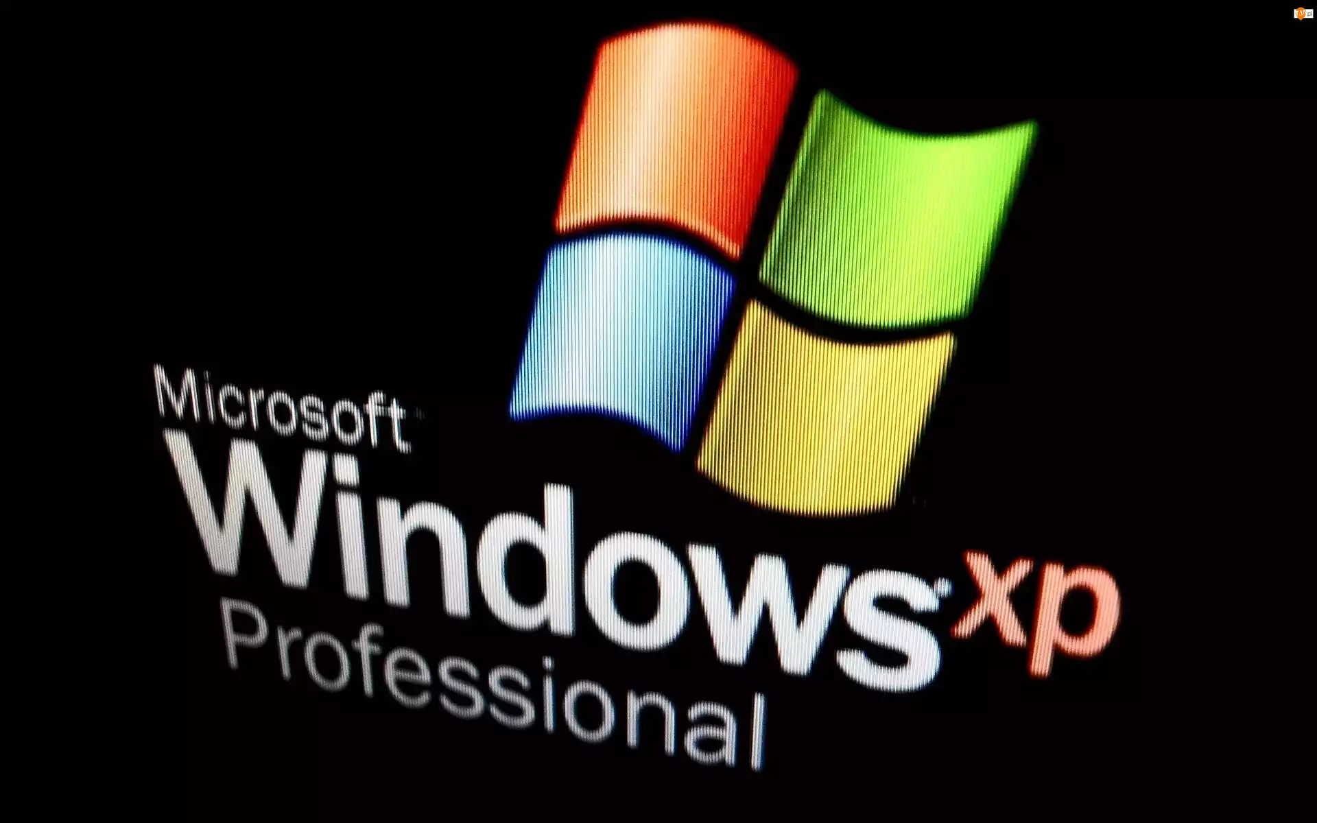 Tło, Logo, XP, Windows, Czarne