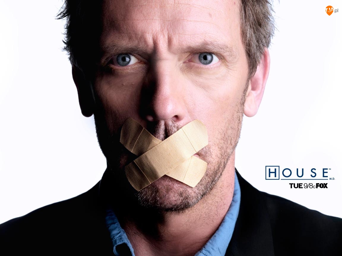 Plastry, Dr. House, Hugh Laurie