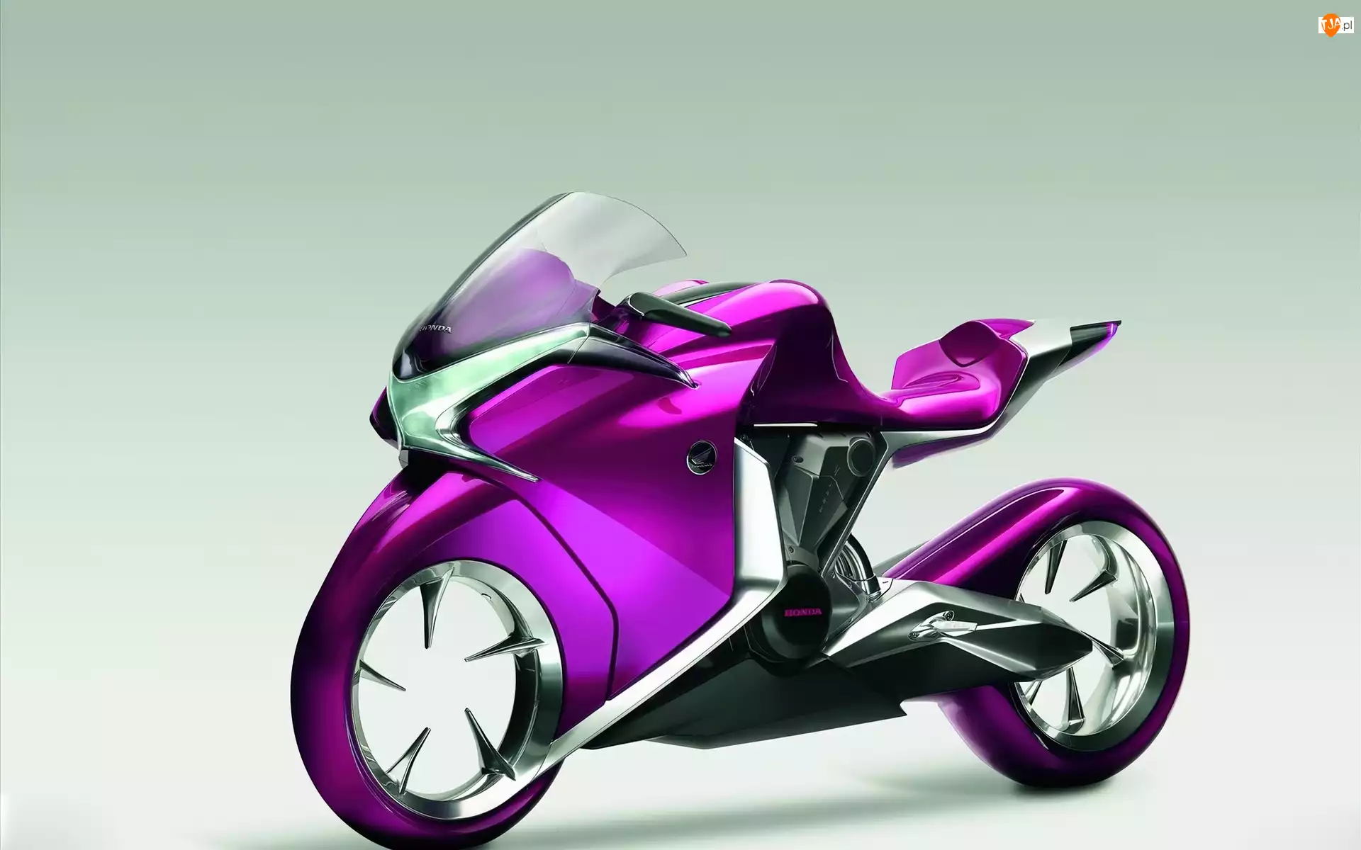 Fioletowy, Motocykl, Honda v4, Concept