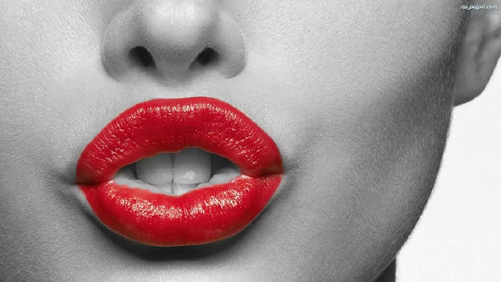 Usta, Kobieta, Namiętne, Czerwone