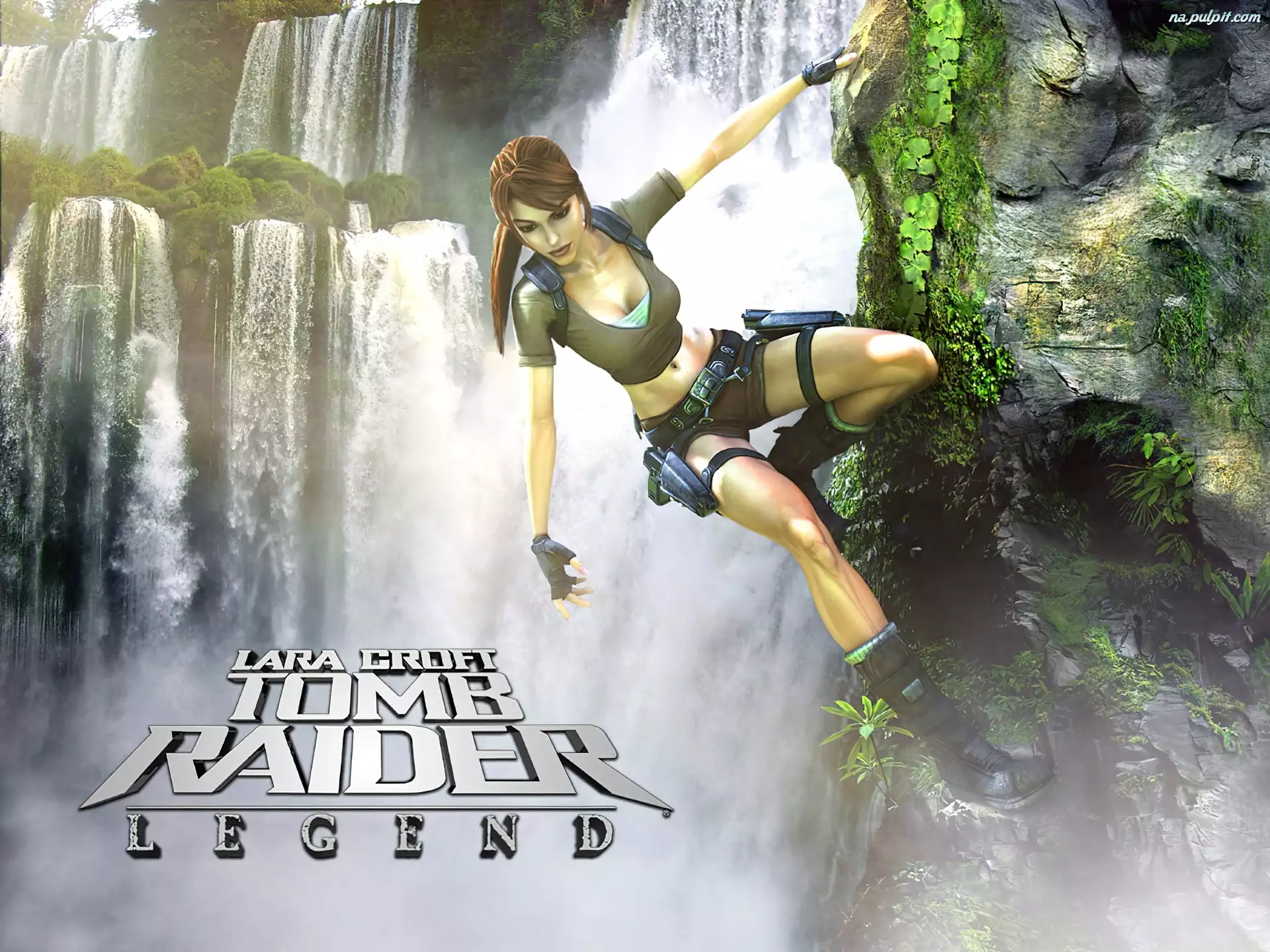 Wodospad, Lara Croft, Tomb Raider Legend