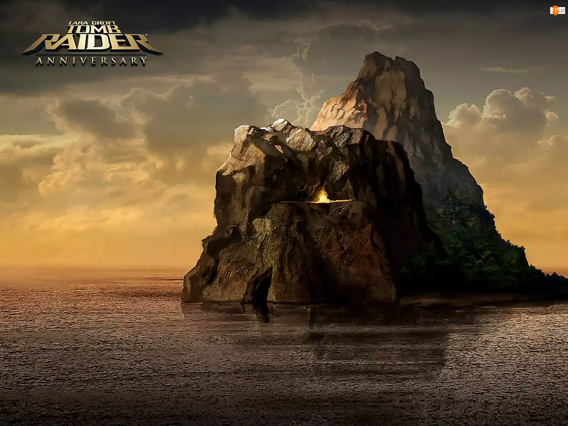 Tomb Raider Anniversary, morze, skała