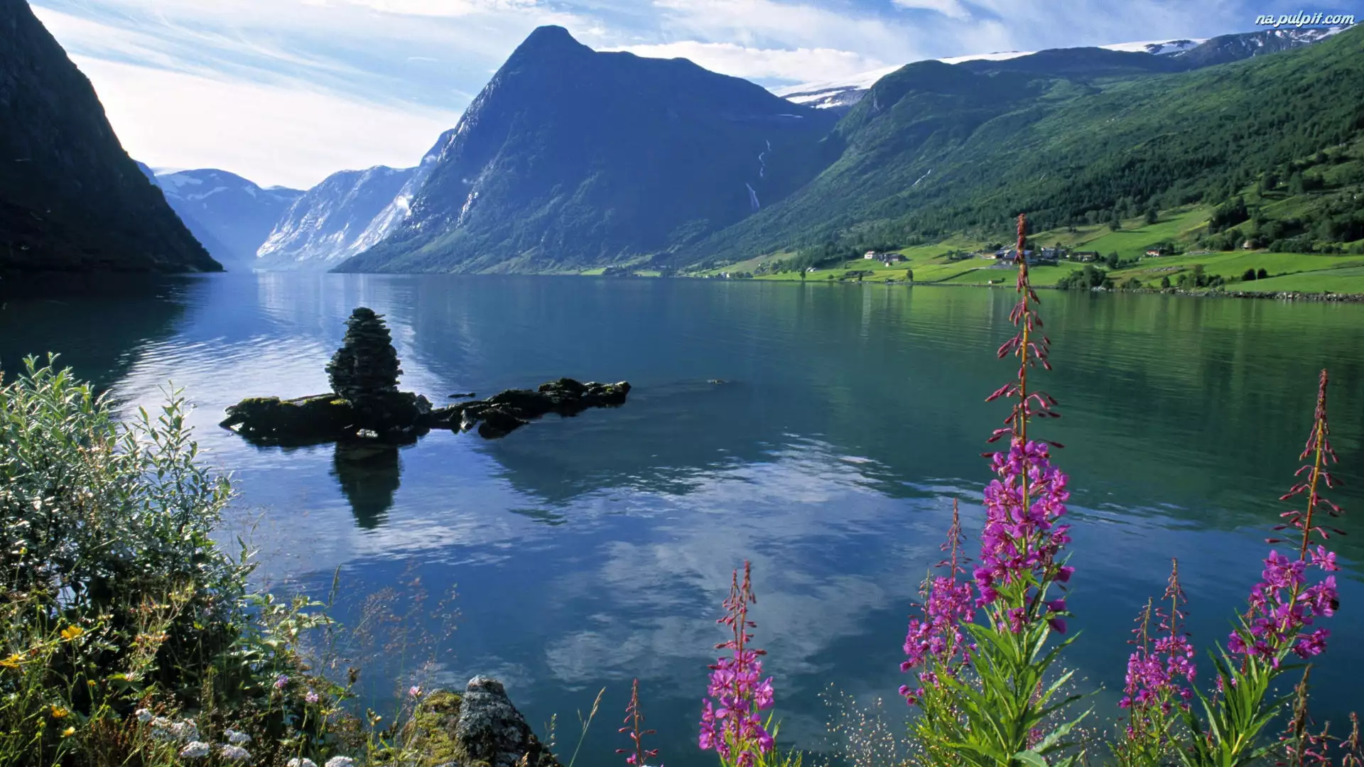 Jezioro, Góry, Jolstravatnet, Norwegia