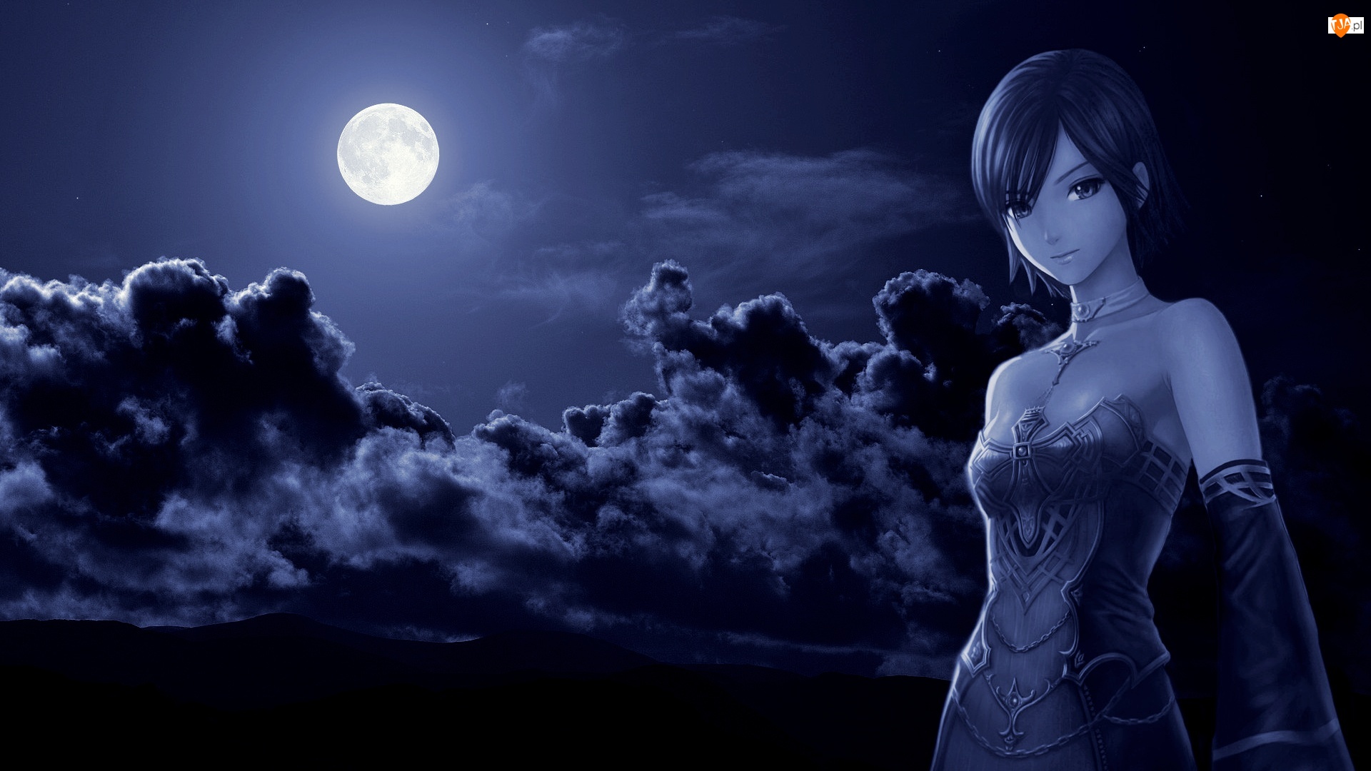 Księżyc, Kobieta, Chmury