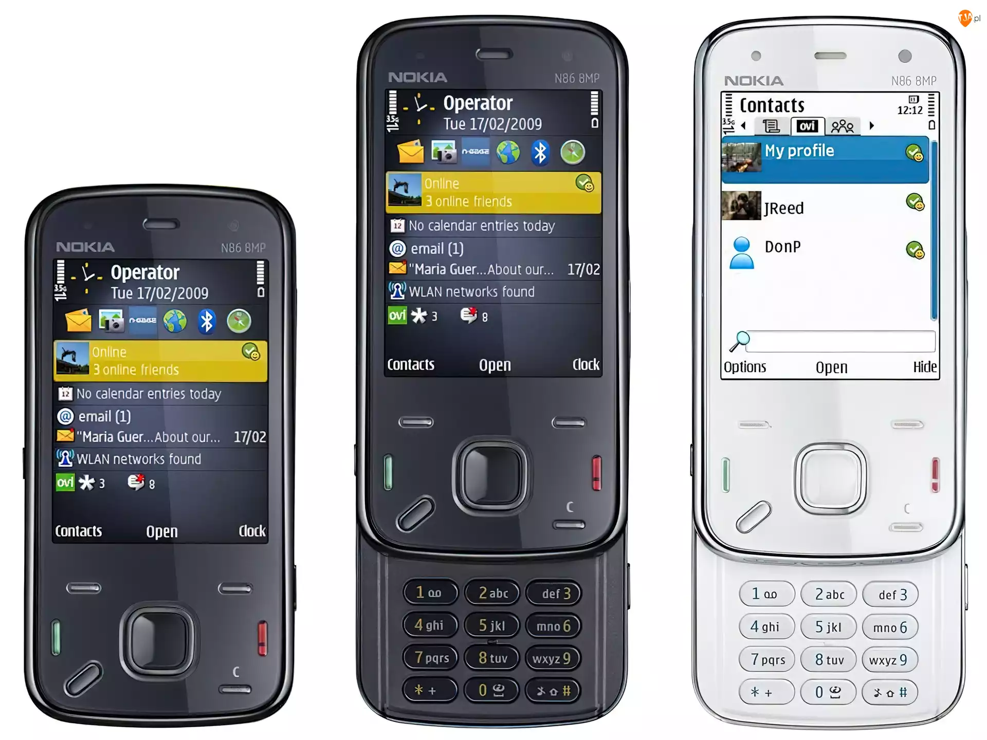 8MP, Nokia N86, Czarny, Biały