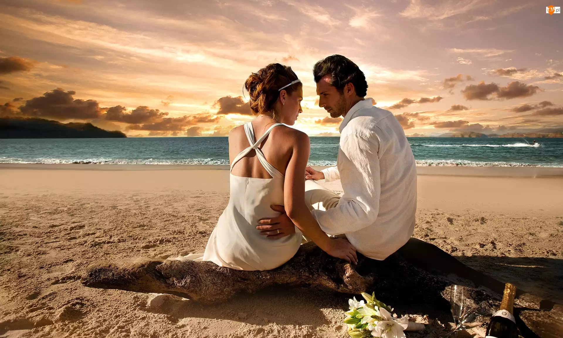 Ślub, Para, Morze