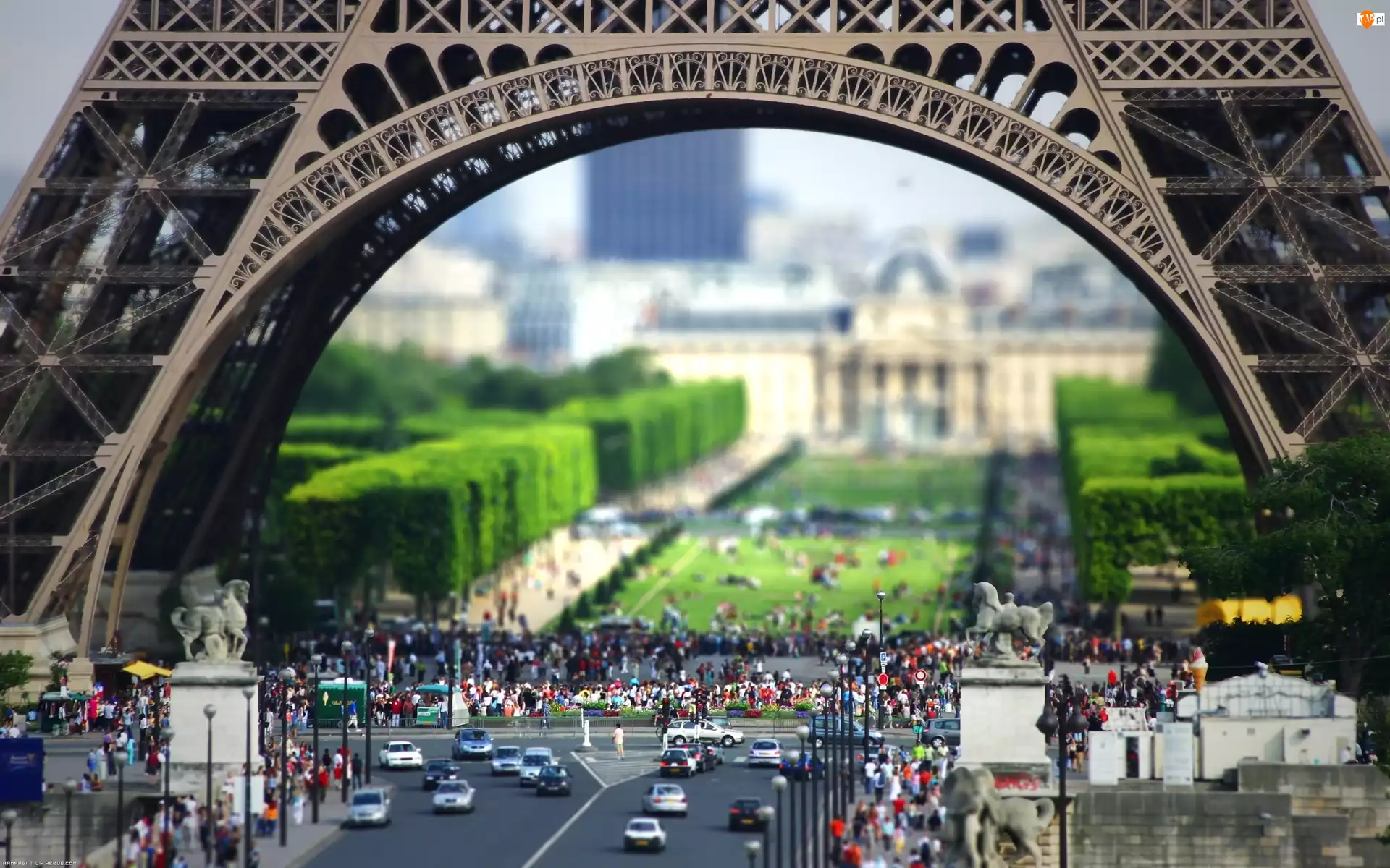Turyści, Paryż, Wieża Eiffla