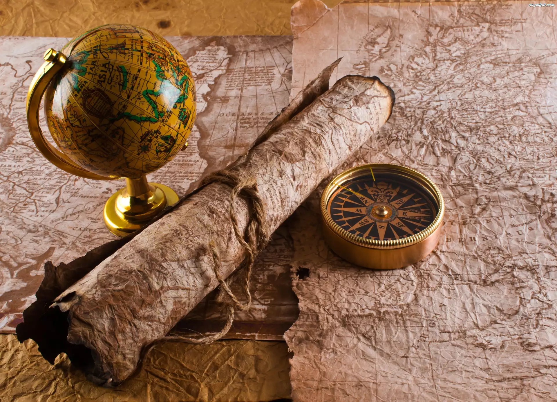 Kompas, Mapy, Globus